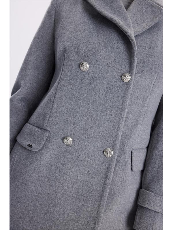 Manteau long à double boutonnage 13570