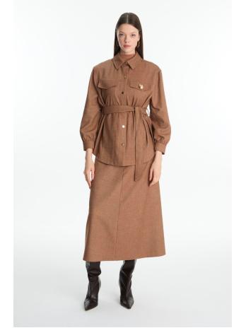 Veste détaillée ceinturée  C-0158