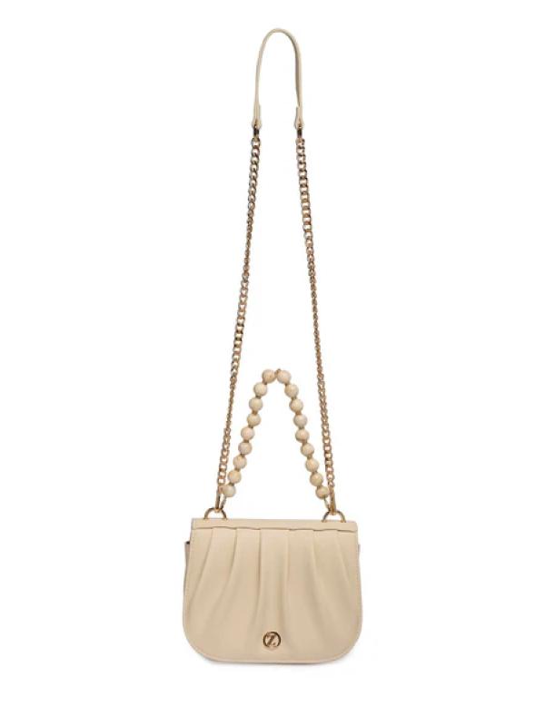 Sac à main et à bandoulière  avec bandoulière en chaîne et détail de perle Z0030