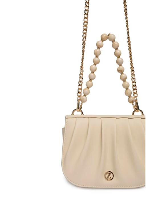 Sac à main et à bandoulière  avec bandoulière en chaîne et détail de perle Z0030