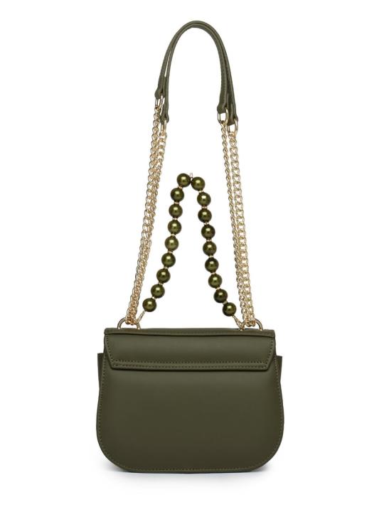 Sac à main et à bandoulière  avec bandoulière en chaîne et détail de perle Z0030