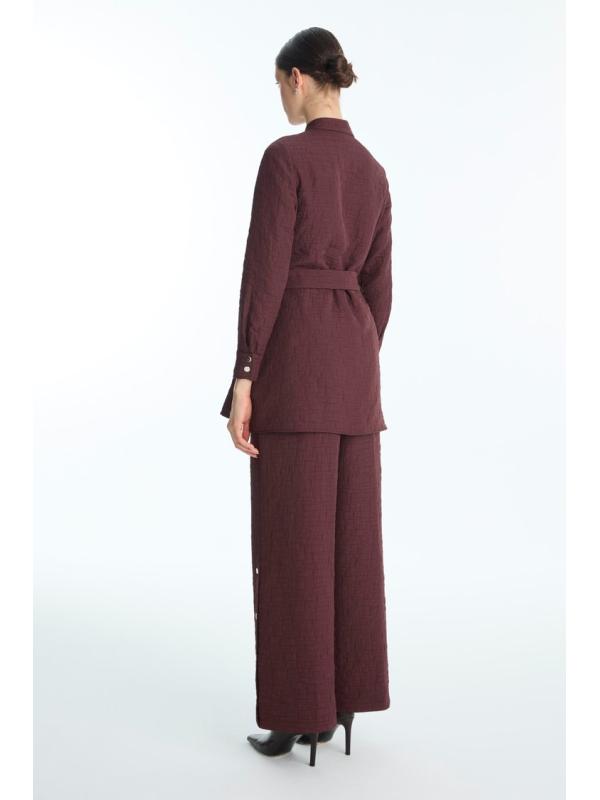 Ensemble double détaillé avec bouton ceinturé TK-1717