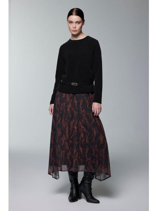  robe avec tricot attaché E-0522