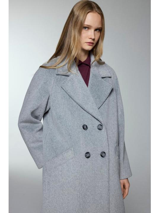 Manteau de chinchilla à double boutonnage 13300