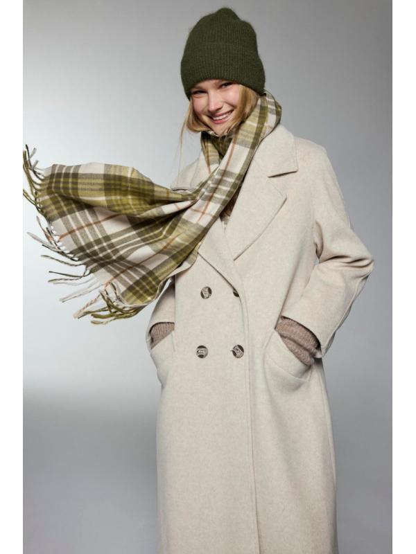 Manteau de chinchilla à double boutonnage 13300