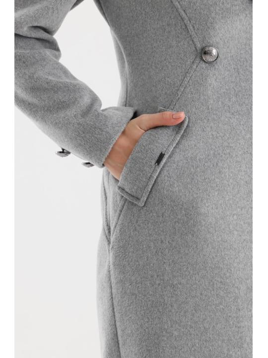 Manteau avec poches de col en fourrure Détails du manteau Cachet 13092  