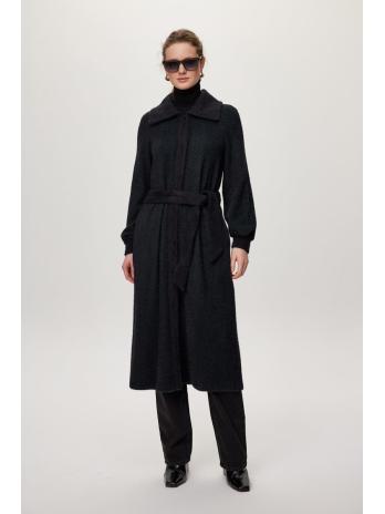 Cardigan Ceinture à capuche détaillée Usure noire/naphthi GC-0221