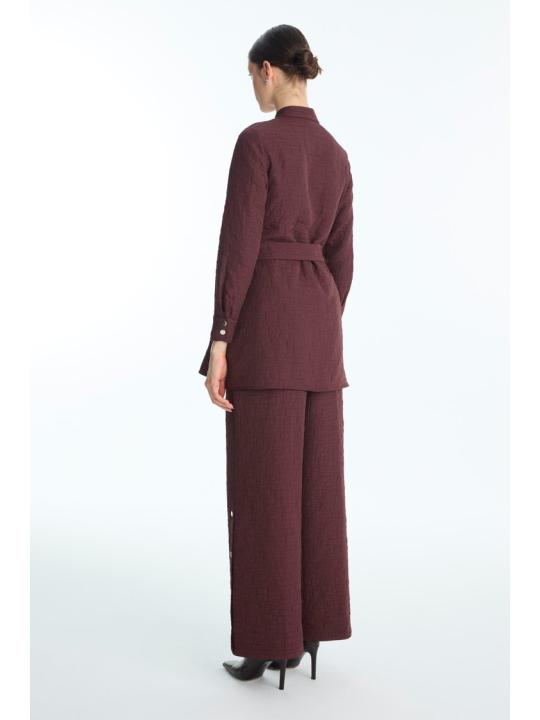 Ensemble double détaillé avec bouton ceinturé TK-1717