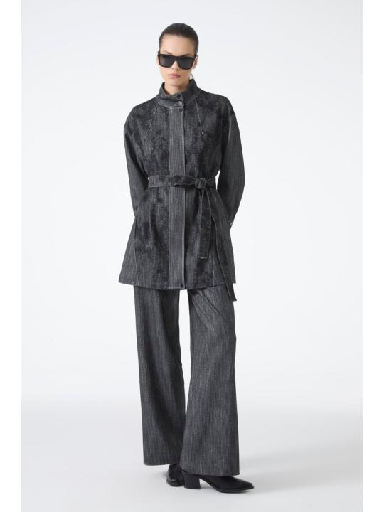 Ensemble deux pièces veste et pantalon ceinturés   TK-1718