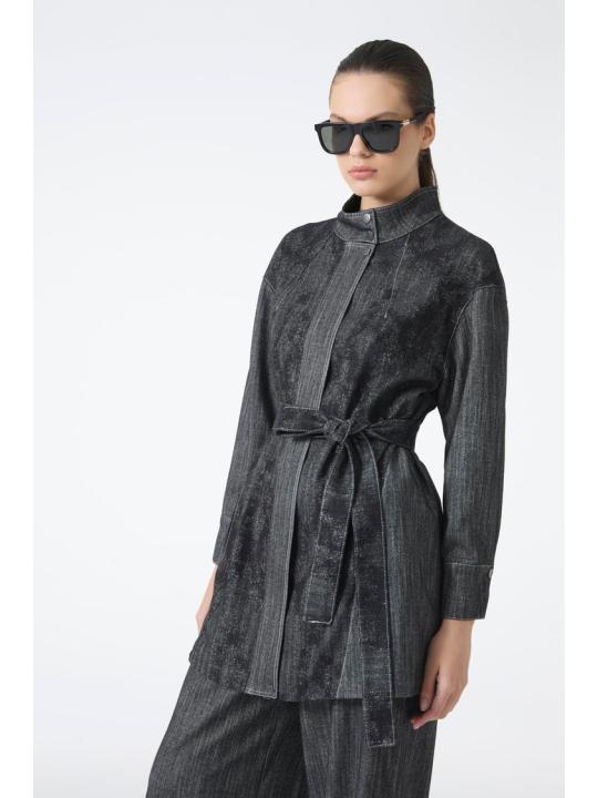 Ensemble deux pièces veste et pantalon ceinturés   TK-1718