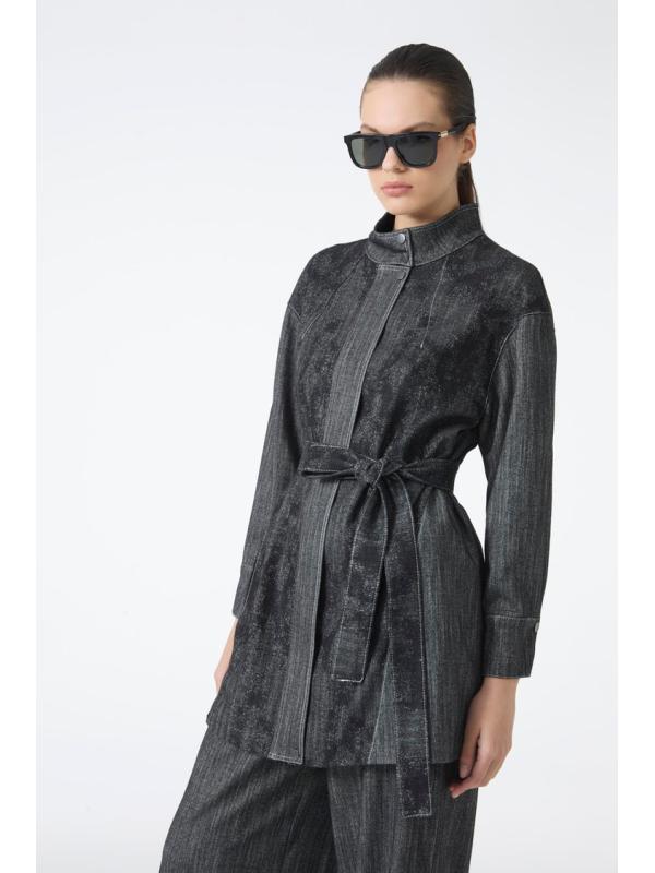 Ensemble deux pièces veste et pantalon ceinturés   TK-1718