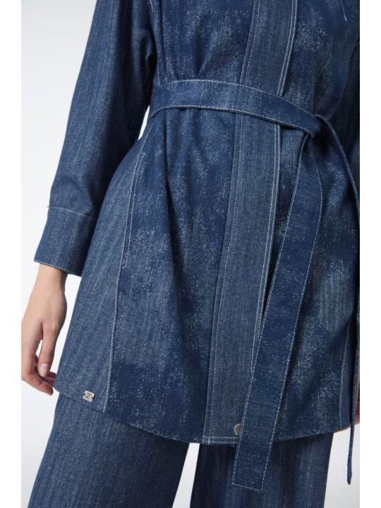 Ensemble deux pièces veste et pantalon ceinturés   TK-1718