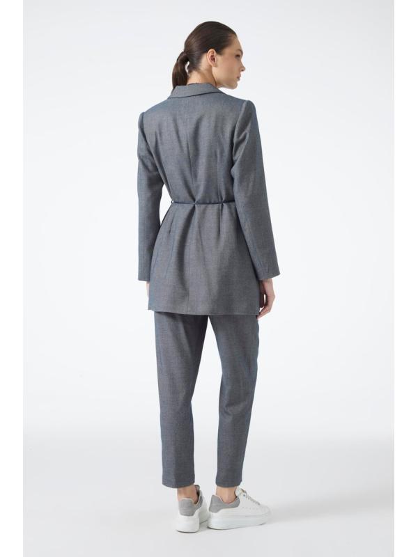 Ensemble combiné détaillé de corde en cuir à double boutonnage TK-1694