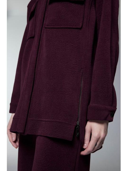 Poche texturée et fermeture éclair détaillée Double Set TK-1697