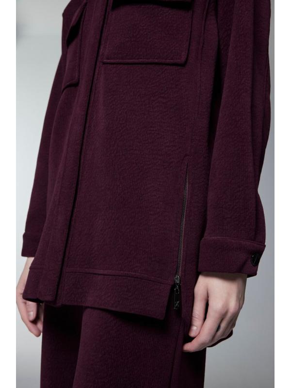 Poche texturée et fermeture éclair détaillée Double Set TK-1697