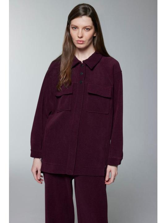 Poche texturée et fermeture éclair détaillée Double Set TK-1697