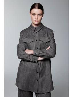 Chemise à motifs avec poches détaillées G-0117