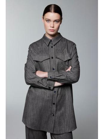 Chemise à motifs avec poches détaillées G-0117