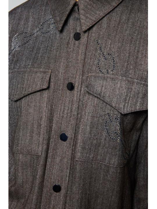 Chemise à motifs avec poches détaillées G-0117