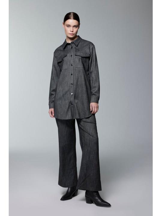 Chemise à motifs avec poches détaillées G-0117