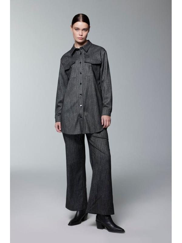 Chemise à motifs avec poches détaillées G-0117