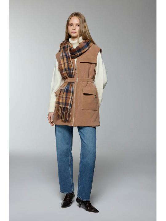 Gilet Y-0097 à poche à poches et détaillées ceinturées