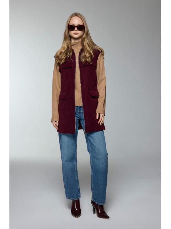 Gilet Y-0097 à poche à poches et détaillées ceinturées