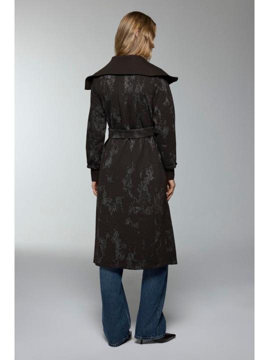 Col Détail Cardigan ceinturé HR-0028