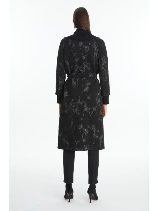 Col Détail Cardigan ceinturé HR-0028