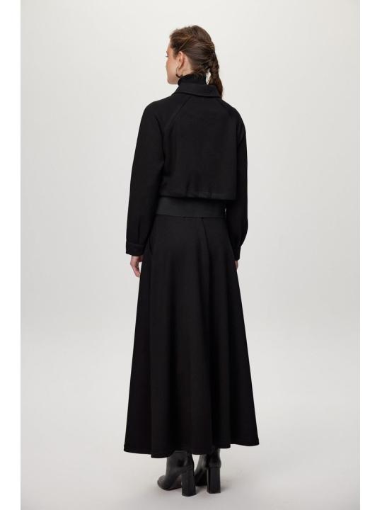 Ensemble deux péices Jupe de veste zippée à motifs Combinaison double TK-1710