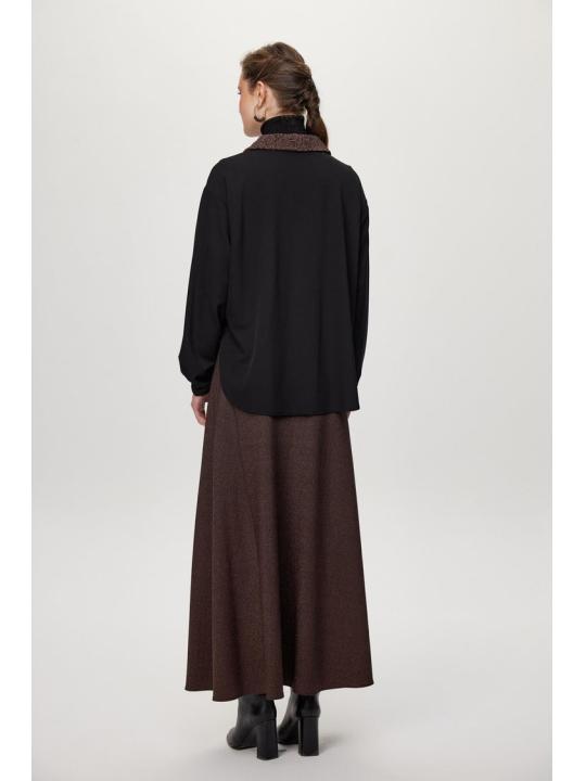 ensemble deux péices Cravate à motifs détaillée marron double  TK-1722