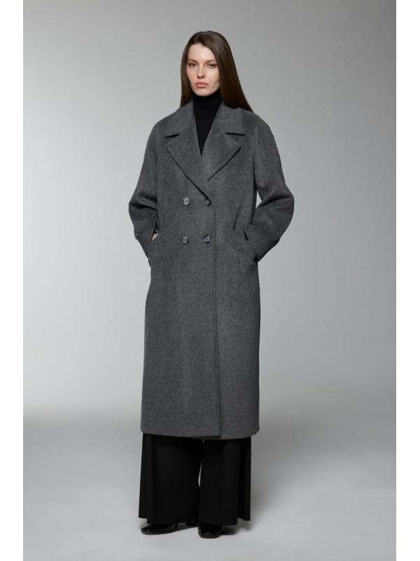 Manteau de chinchilla à double boutonnage 13300