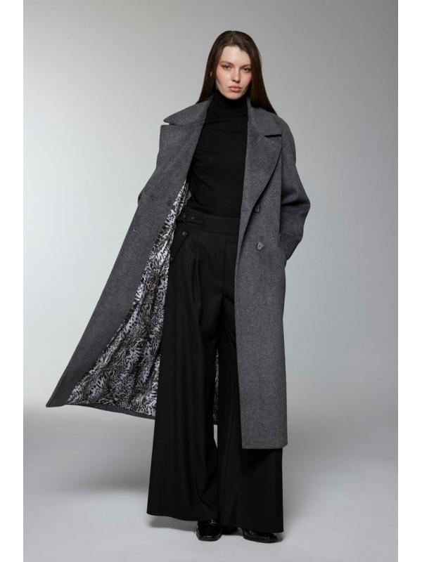 Manteau de chinchilla à double boutonnage 13300