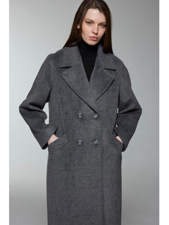 Manteau de chinchilla à double boutonnage 13300