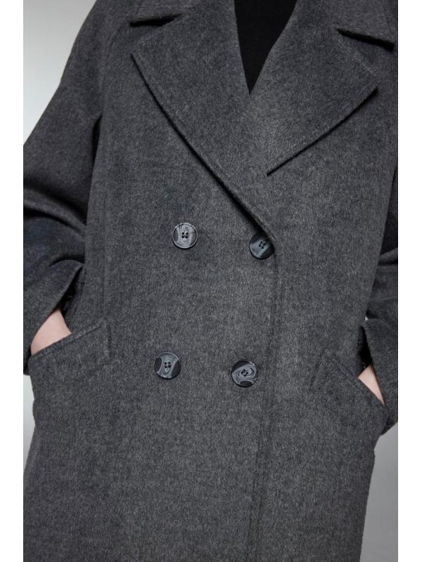 Manteau de chinchilla à double boutonnage 13300