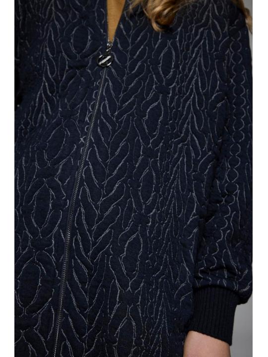 Veste bleu marine détaillée à col dominant