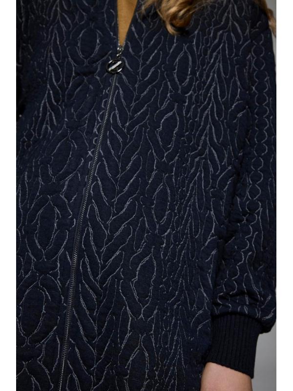 Veste bleu marine détaillée à col dominant