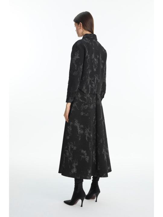 Combinaison double à motifs jacquard avec détail en cuir TK-1657