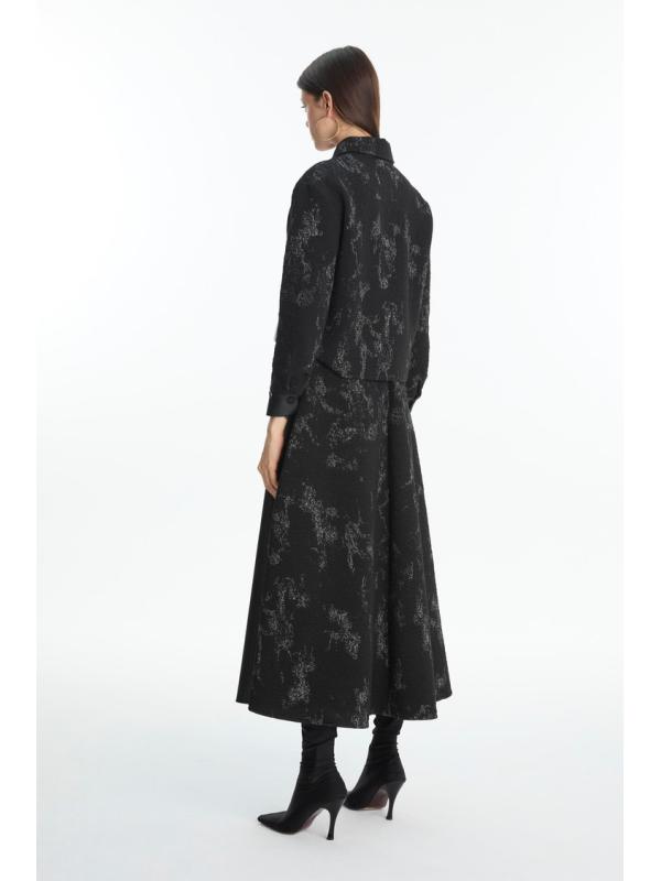 Combinaison double à motifs jacquard avec détail en cuir TK-1657