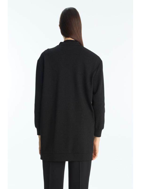 Veste C-0164 à fermeture éclair texturée détaillée