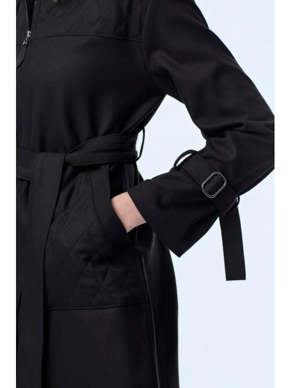 Enesmble avec Fermeture éclair et ceinture détaillée veste pantalon Double ensemble TK-1634