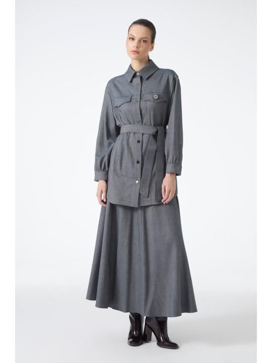 Veste détaillée ceinturée  C-0158