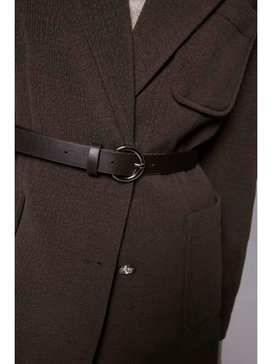 Veste à double boutonnage ceinturée C-0170