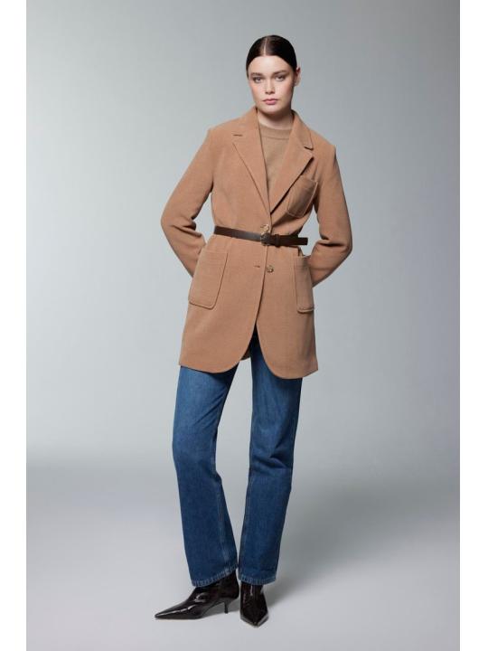 Veste à double boutonnage ceinturée C-0170