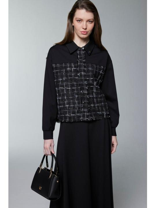 Broche à motifs en tweed Double Costume TK-1699