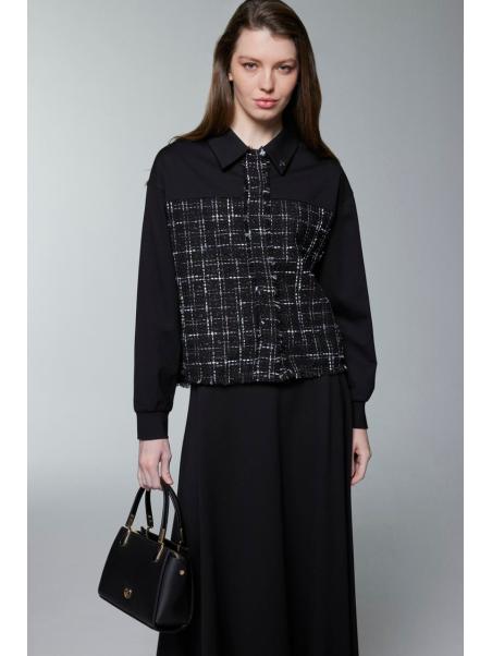 Broche à motifs en tweed Double Costume TK-1699