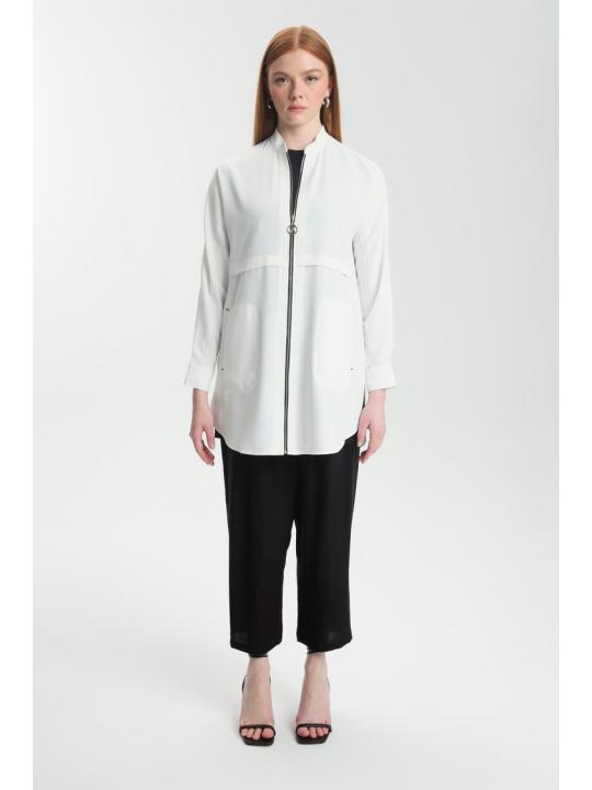  veste avec Fermeture éclair détaillée C-0130