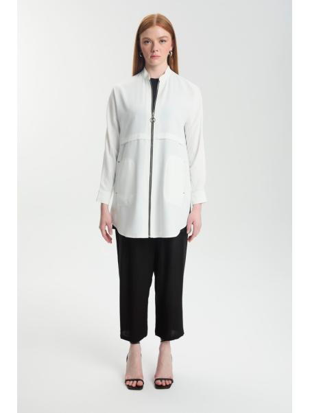  veste avec Fermeture éclair détaillée C-0130