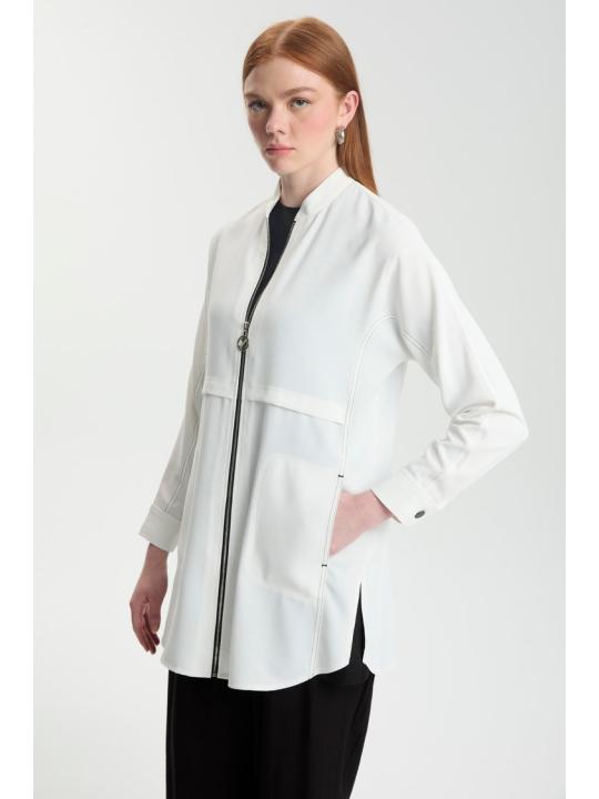  veste avec Fermeture éclair détaillée C-0130