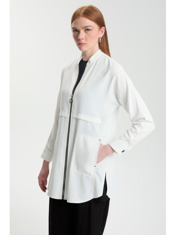  veste avec Fermeture éclair détaillée C-0130